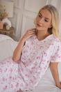 Pink Camille Lingerie Pink Lightweight 100% Cotton Short Sleeve Nightdress, Image 5 of 5