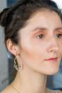Gold Face Profile Drop Earrings, Image 3 of 3