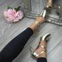 Gold High Heel Crossed Straps Court Shoes, Image 5 of 6