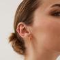 Gold Bead Hoop Sterling Silver Earring, Image 3 of 3