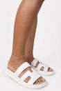 White Lucille Cut Out Open Toe Strappy Sandals, Image 3 of 8