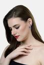 Purple Dazzling Dainty Drop Earrings, Image 4 of 4