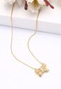 Gold Graceful Bow Necklace, Image 2 of 5