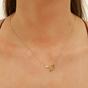 Gold Spero Gold Sterling Silver Saturn Necklace, Image 2 of 6