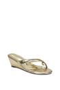 Rose XY LONDON Rose 'Rosa' Mid Wedge Heel Sandal Mules With Toe Post, Image 2 of 6