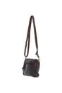 Dark Brown Real Leather Vintage Cross Body Bag, Image 3 of 5
