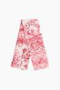 Red Vintage Floral Lightweight Scarf, Image 4 of 4