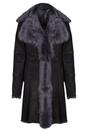 Dark Grey Toscana Sheep Suede Leather Trench Coat, Image 2 of 7