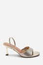 Gold Harmony Open Toe Mid Heel Sandal with Sling back, Image 2 of 6