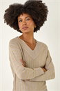 Stone Metallic Stripe Knit Jumper, Image 4 of 5