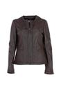 Brown Ashwood Leather Brown 'Liona' Collarless Leather Jacket, Image 2 of 5