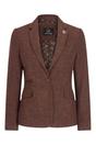 Rust Infinity Leather Rust Brown Herringbone Wool Tweed Check Blazer, Image 1 of 5