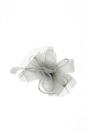 Grey Double Flower Feather Fascinator, Image 2 of 2