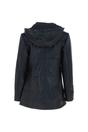 Black Ashwood Leather Black Real Leather Hooded Duffle Jacket, Image 4 of 6