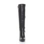 Black High Block Heel Stretchy Calf Boots, Image 5 of 5