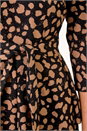 Stone Spot Print V-Neck Tie Detail Top, Image 5 of 5