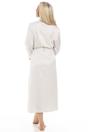 Cream Satin Long Wrap With Floral Lace Detailing, Image 4 of 4