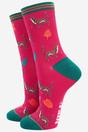 Fuchsia Jungle Cheetahs Bamboo Socks, Image 1 of 3