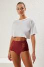 Multi 3 Pack Lace Detail High Waist Knitted Briefs, Image 4 of 5