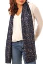 Navy Blue Rose Gold Speckle Lightweight Foil Scarf, Image 1 of 1
