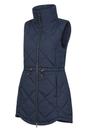 Navy Rye Quilted Long Length Gilet, Image 3 of 5