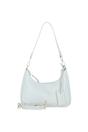 Light Grey Real Leather Shoulder Bag with Detachable Crossbody Strap, Image 1 of 4