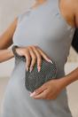 Black Nicki Diamante Mini Chainmail Pouch Bag, Image 2 of 3
