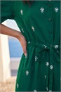 Green Petite Aztec Print Belted Jumpsuit , Image 4 of 4