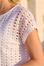 Ivory  Cut Out Detail Stretch Top, Image 4 of 4