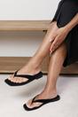 Black Where's That From Black Lirena Square Toe Flip Flop Sandal, Image 6 of 6