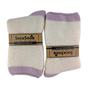 Purple 1 Pack Ladies Alpaca Wool Slipper Bed Socks with Star Grips, Image 4 of 4