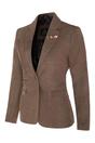 Brown Infinity Leather Brown Tweed 1920s Herringbone Light Brown Blazer, Image 3 of 6