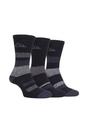 Black 3 Pack Padded Sole Cotton Hiking Socks, Image 1 of 4