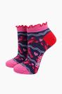 Navy Blue Lobsters in Love Bamboo Trainer Socks, Image 1 of 4