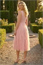 Light Pink Premium Beaded Frill Dress, Image 3 of 4