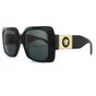 Black Versace Black Square Black Dark Grey Sunglasses, Image 2 of 6