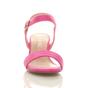 Fuchsia AJVANI Fuchsia Mid Block Heel Strappy Sandals, Image 6 of 6