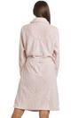 Light Pink Supersoft Shawl Collared Leopard Print Bathrobe, Image 4 of 5