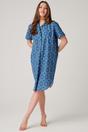 Royal Blue "Marrakesh" Paisley Crisp Cotton Short Sleeve Nightshirt, Image 1 of 3