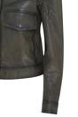 Olive Retro Biker Leather Jacket - Kopervik, Image 6 of 6