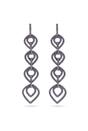 Purple Purple Teardrop Dangle Earrings, Image 1 of 4