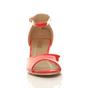 Red AJVANI Red Mid Wedge Heel Ankle Strap Sandals, Image 6 of 6