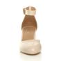 Natural AJVANI Natural Mid Block Heel Ankle Strap 2 Part Heels, Image 6 of 6