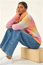 Orange Ombre Stripe Knit Jumper, Image 2 of 5