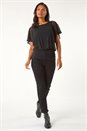 Black Burnout Print Bubble Hem Top, Image 2 of 5