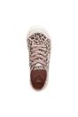Pink Jazzin Leopard Print Canvas Flat Trainers, Image 4 of 4