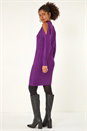 Purple Dusk Sparkle Shoulder Jumper Dress, Image 3 of 5