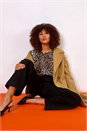 Tan Longline Double Breasted Coat, Image 8 of 8