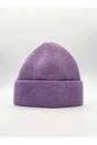 Purple Ribbed Beanie Hat, Image 2 of 5