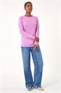 Mauve Soft Crew Neck Jumper, Image 2 of 5